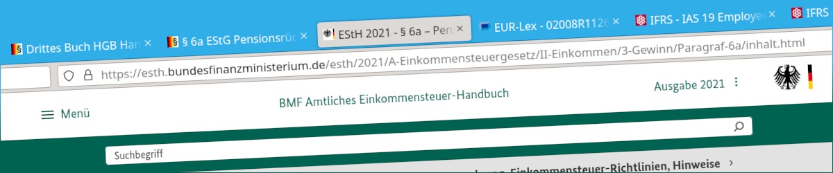 Mehrere geöffnete Tabs in einem Browser